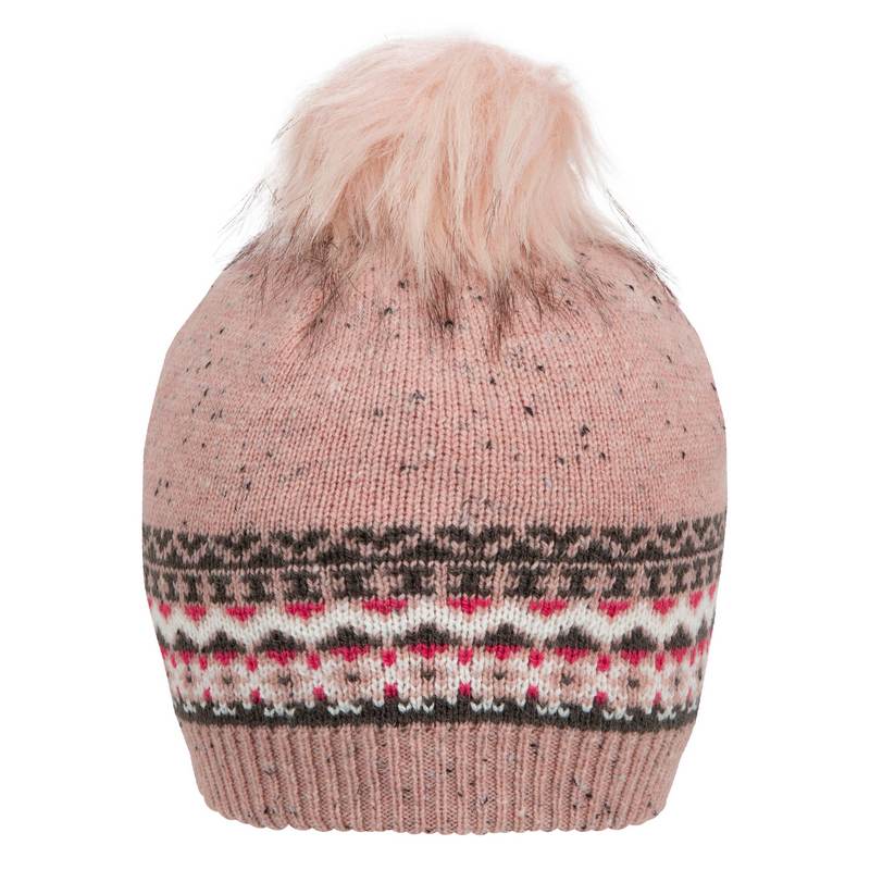 Dents Donegal Yarn Knitted Fairisle Hat Rose Pink 3-3303 main