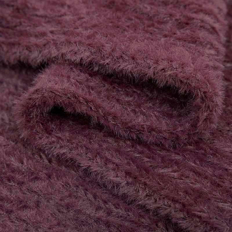 Dents Feather Yarn Knitted Snood Damson 4-2859 fabric