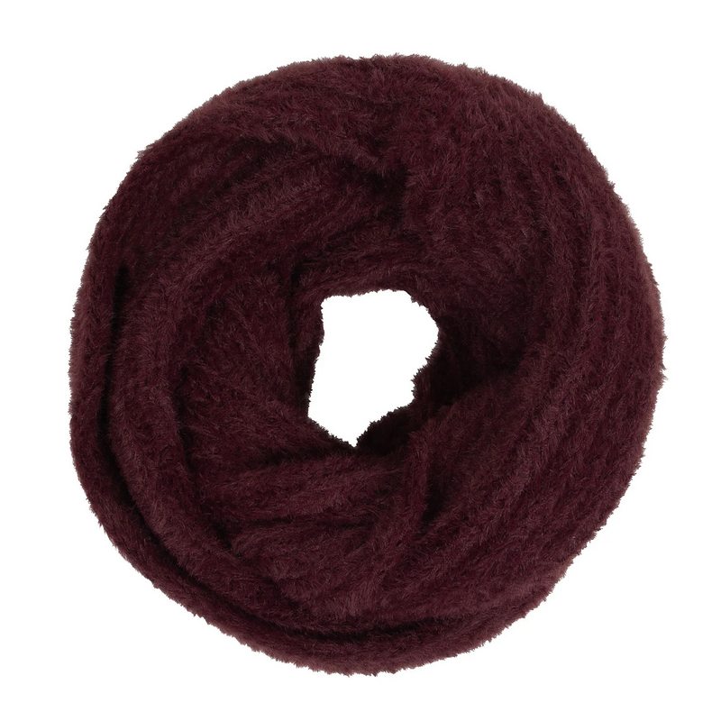 Dents Feather Yarn Knitted Snood Damson 4-2859 main