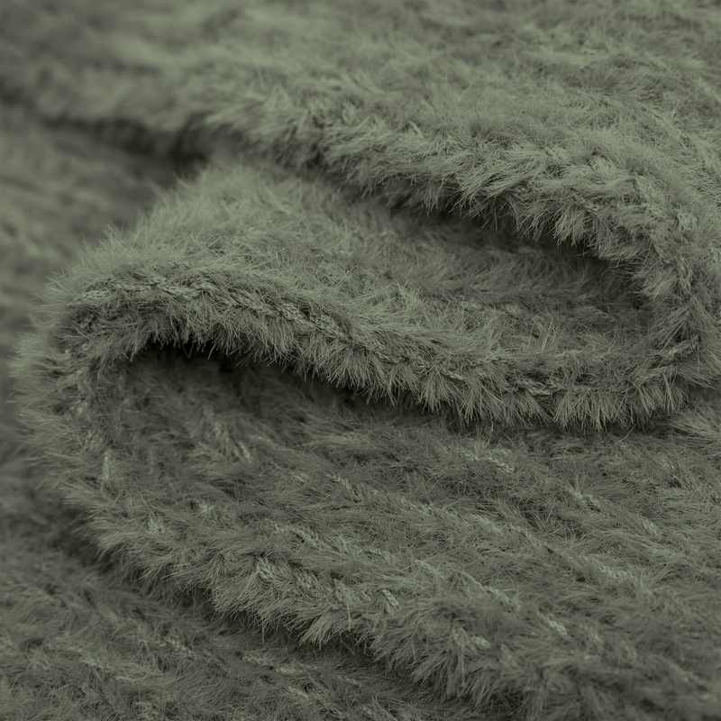 Dents Feather Yarn Knitted Snood Olive 4-2859 fabric