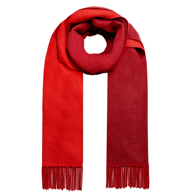 Dents Reversible Two Tone Scarf Berry 4-2910-BERRY looped