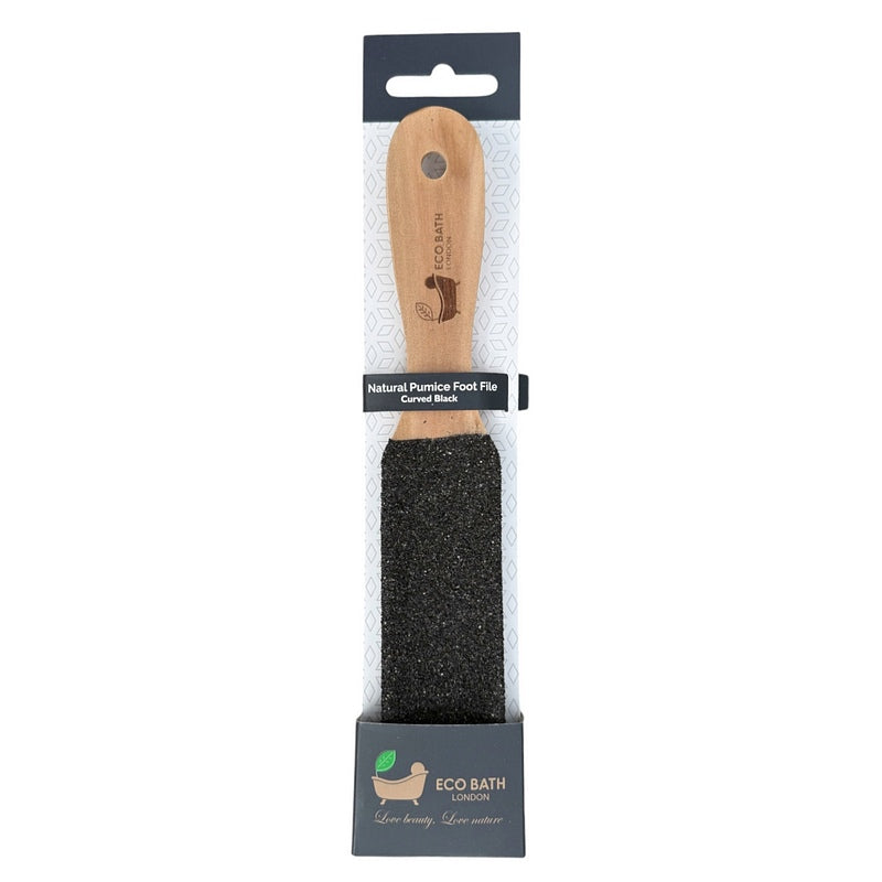 Eco Bath Foot File Curved Black Pumice in packaging