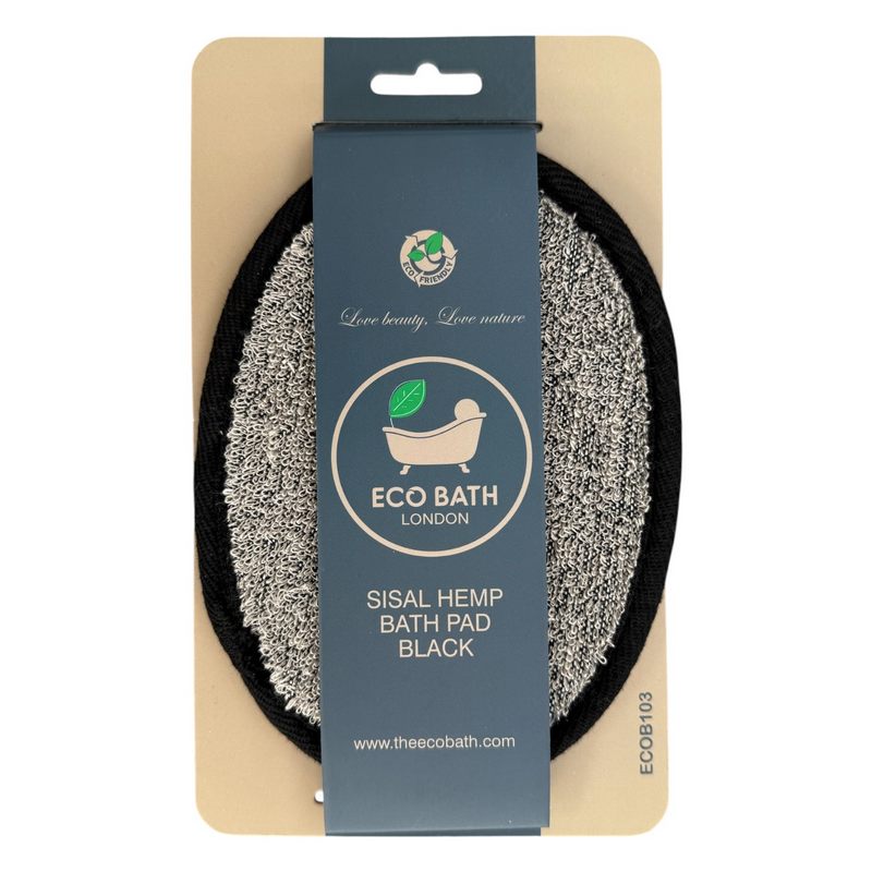 Eco Bath London Natural Sisal Hemp Bath Pad in packaging