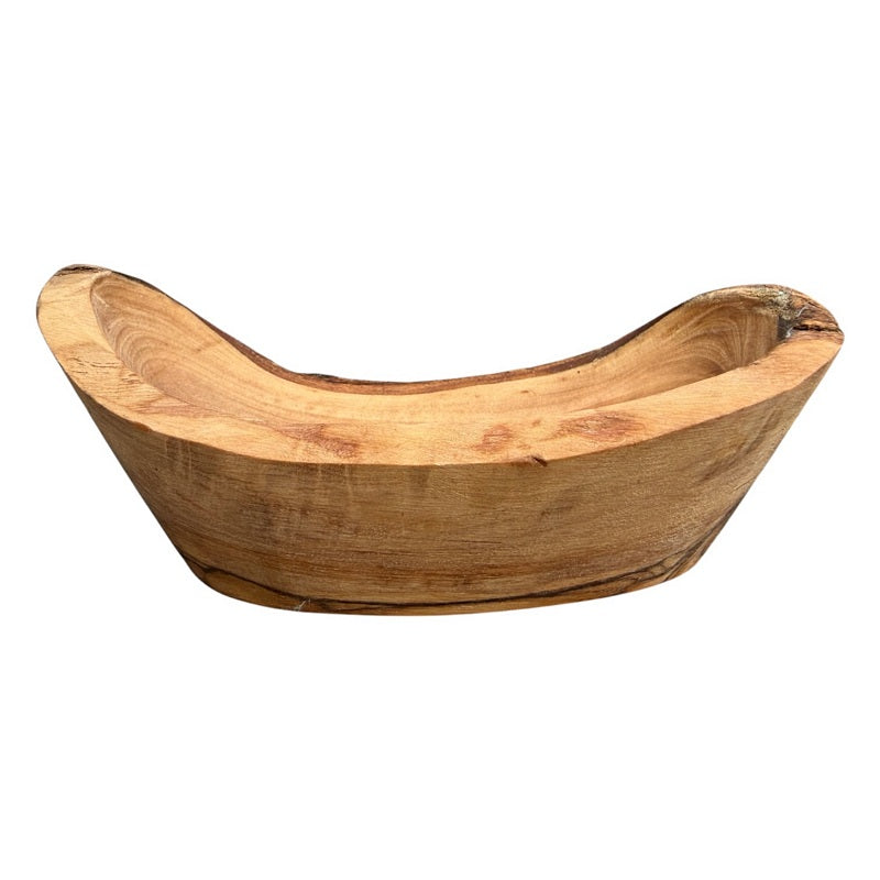 Eco Bath London Olive Wood Soap Dish Bath side