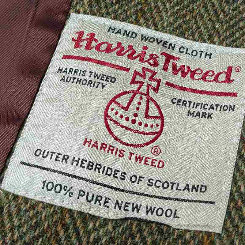 Eliz Scott Harris Tweed Long Coat Green 101 logo