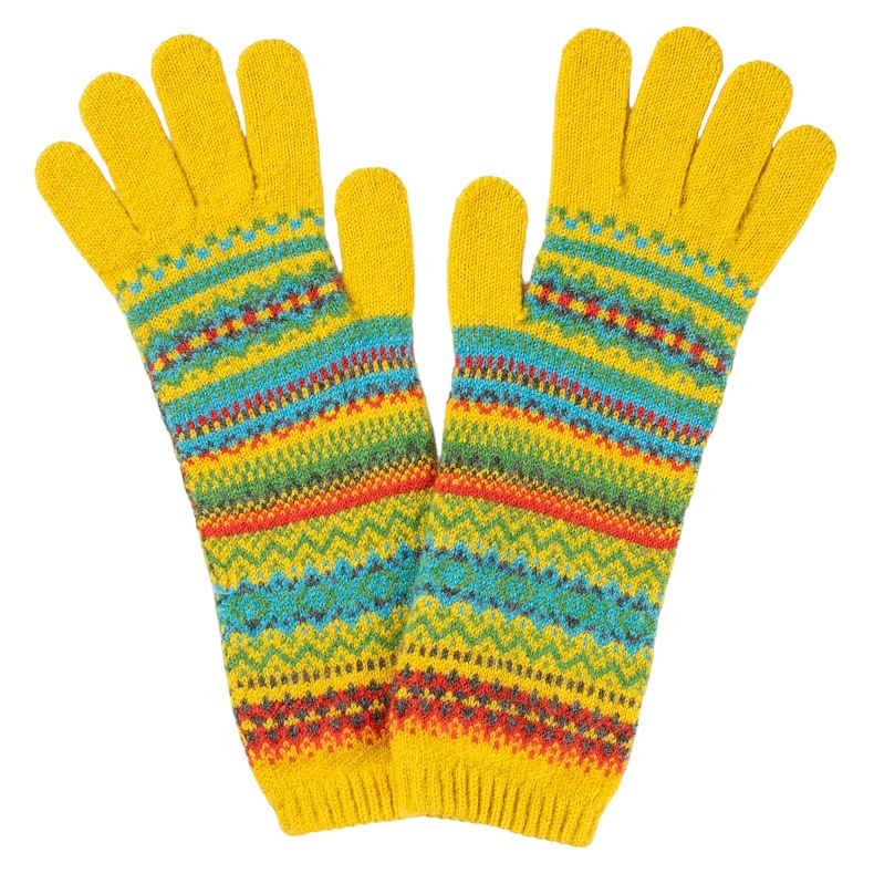 Eribe Knitwear Alpine Merino Glove in Green Lilli G4280 main