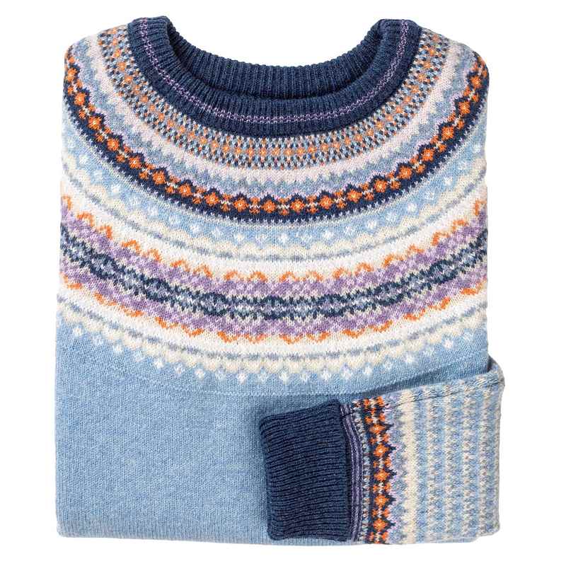 Eribe Knitwear Eribe Alpine Sweater in Iris folded