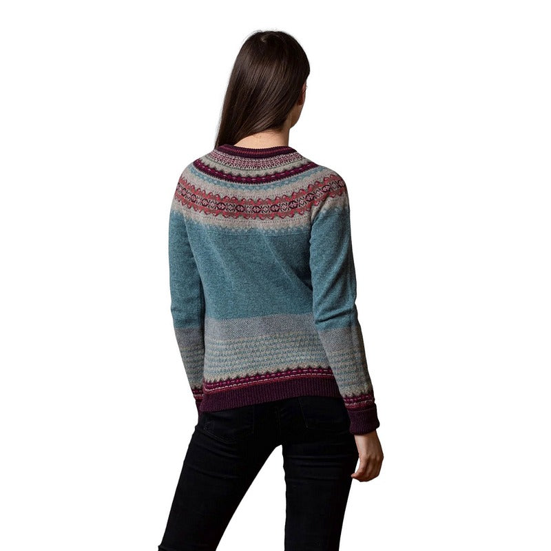 Eribe Knitwear Eribe Alpine Sweater in Old Rose P3974 on model back