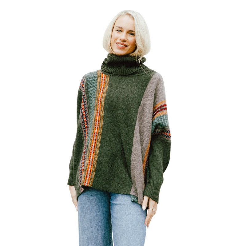 Eribe Knitwear Montrose Cowl Sweater Bracken on model front