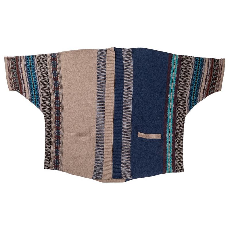 Eribe Knitwear Montrose Blanket Coat C4141 Oban Sky flatlay front