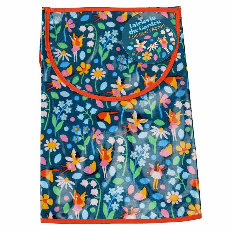 Fairies In The Garden Child's Apron 29372 folded