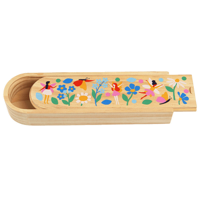 Fairies In The Garden Wooden Pencil Case main