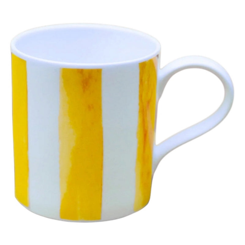 Floh Lemon Yellow Striped Mug FM51FH front