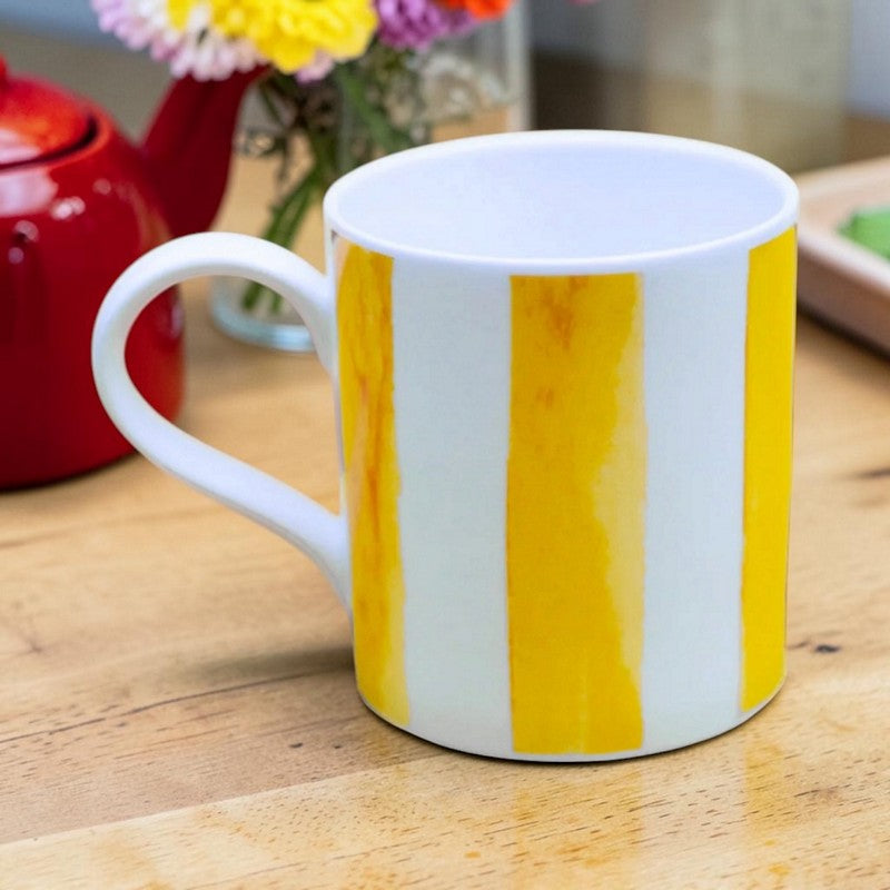 Floh Lemon Yellow Striped Mug FM51FH lifestyle