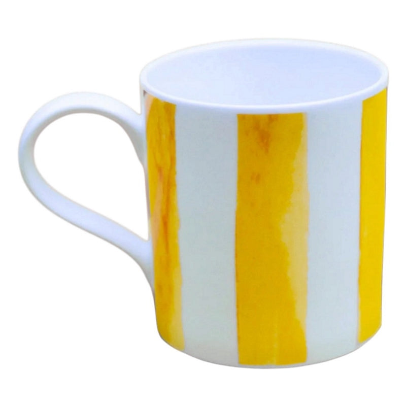 Floh Lemon Yellow Striped Mug FM51FH rear