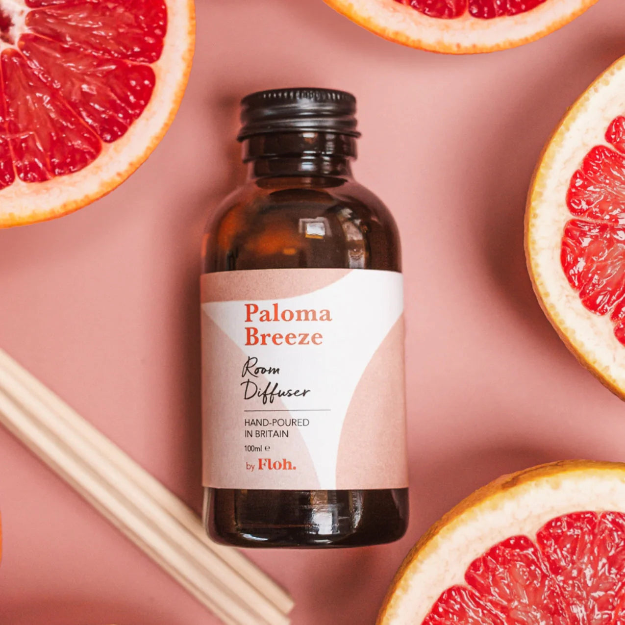 Floh Paloma Breeze Apothecary Reed Diffuser AD90FH with grapefruit slices