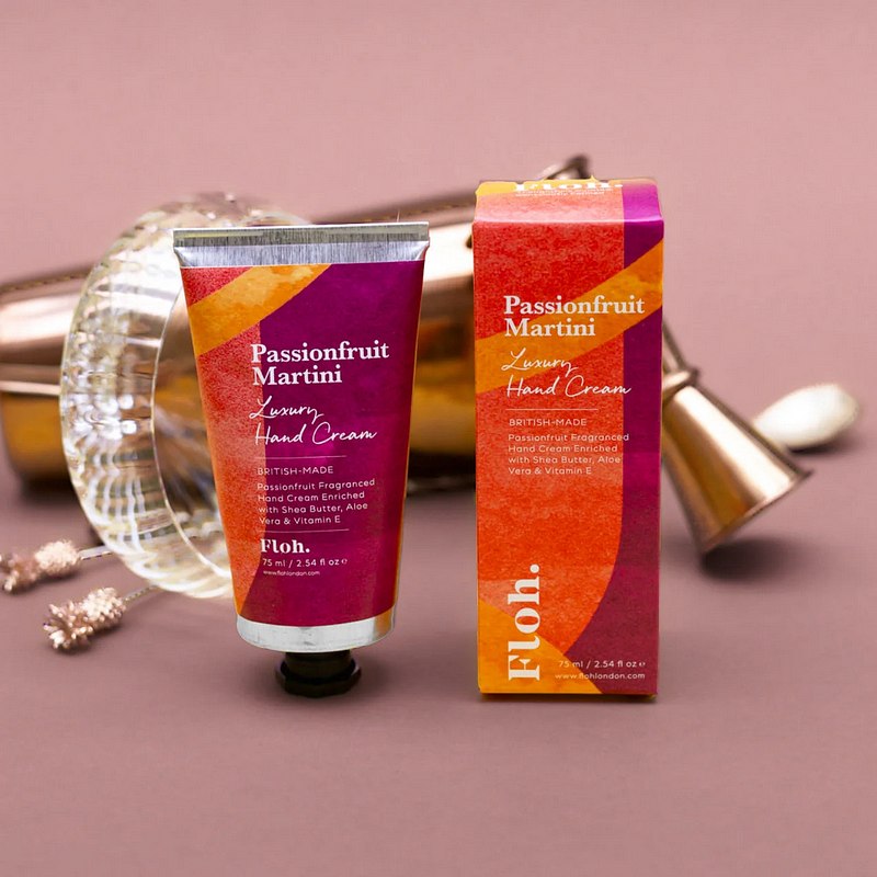 Floh Passionfruit Martini Luxury Hand Cream HC91FH with cocktail kit