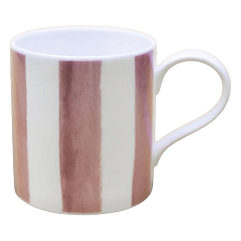 Floh Peach Striped Bone China Mug FM53FH front