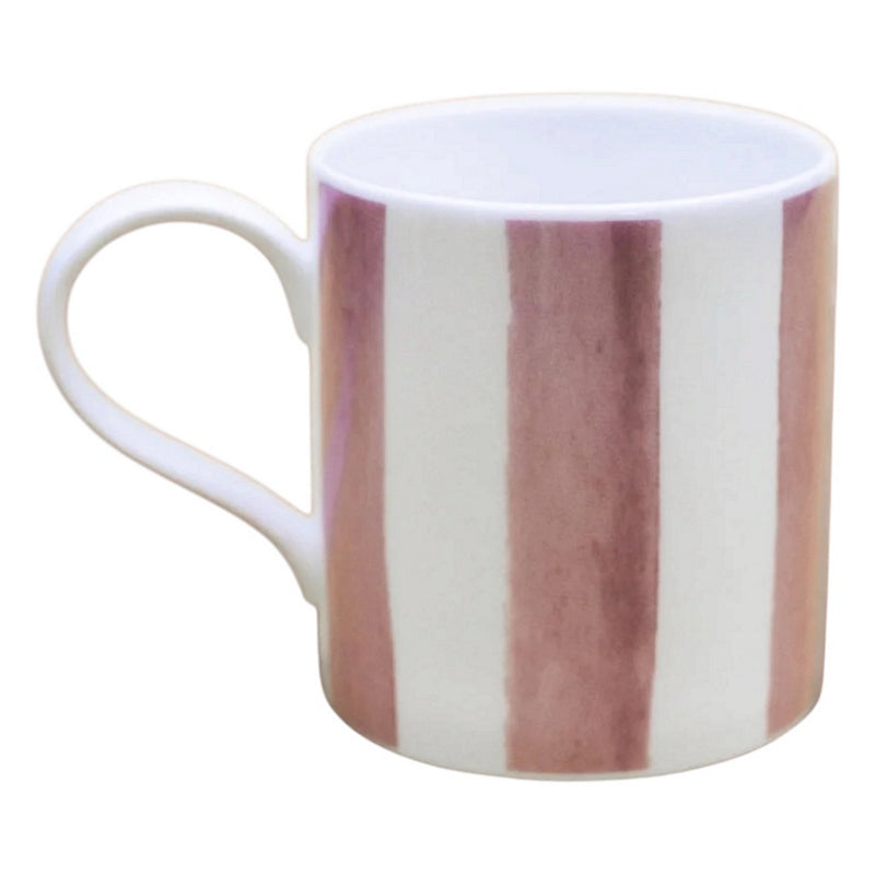 Floh Peach Striped Bone China Mug FM53FH rear