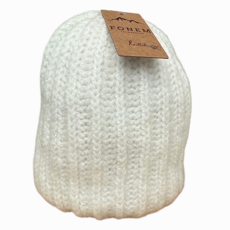 Fonem Arina Knitted Beanie Ecru main