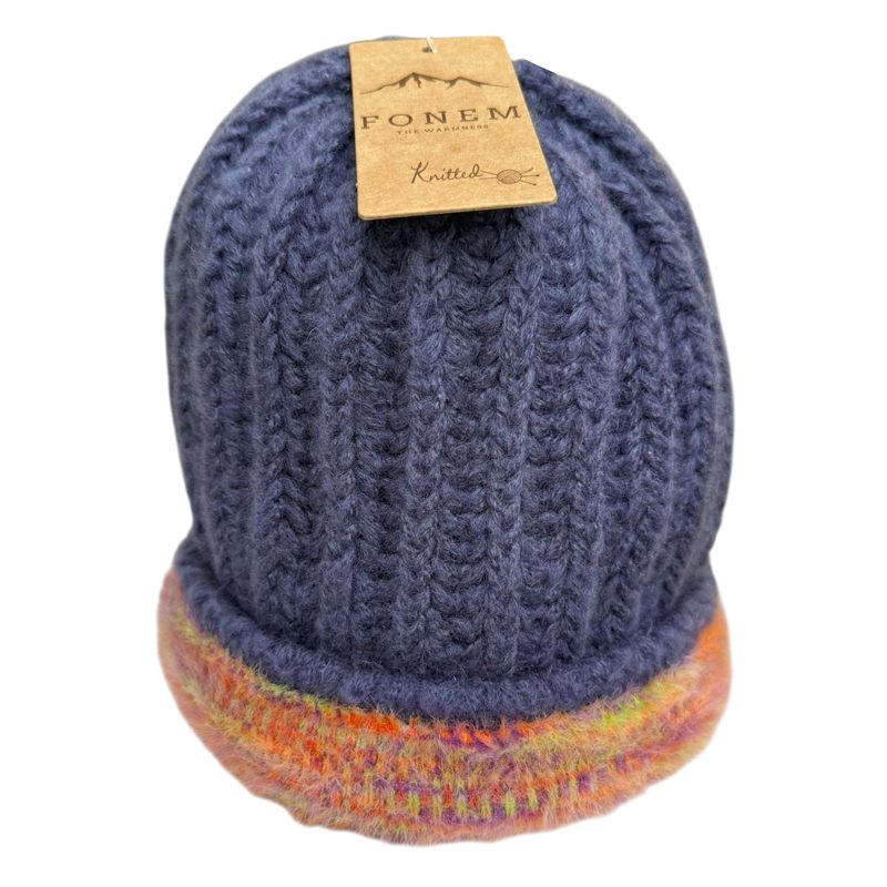 Fonem Arina Knitted Beanie in Purple