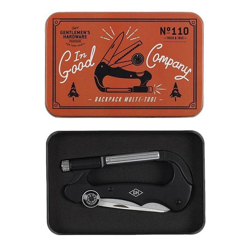 Gentlemen's Hardware Backpack Multi Tool GEN110 tin open