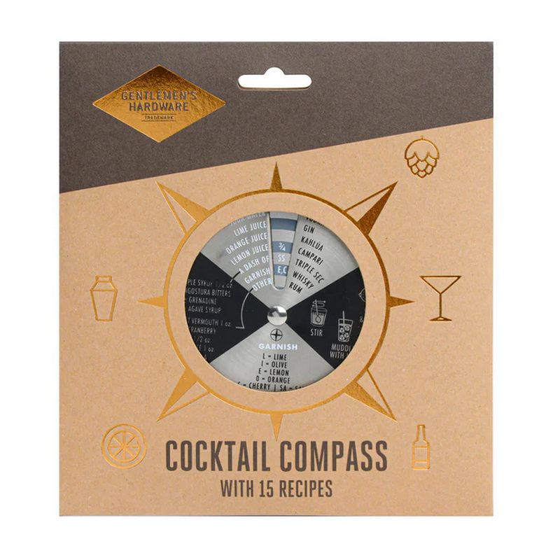 Gentlemen's Hardware Bar Cocktail Compass GEN854 front packaging