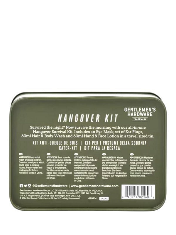 Gentlemen's Hardware Hangover Kit In A Tin rear