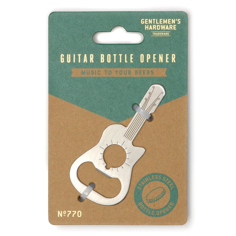 Gentlemen's Hardware Mini Guitar Bottle Opener GEN770 in packaging