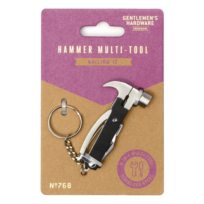 Gentlemen's Hardware Mini Hammer Multi-tool GEN768 front