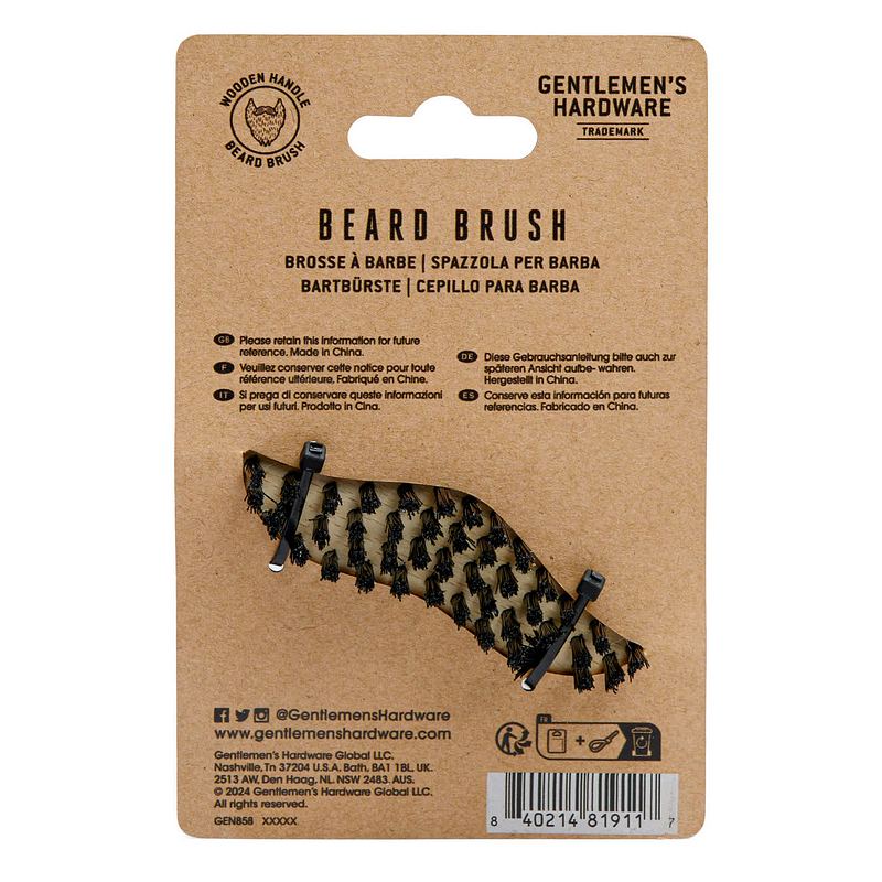 Gentlemen's Hardware Sculpt & Tame Beard Brush rear
