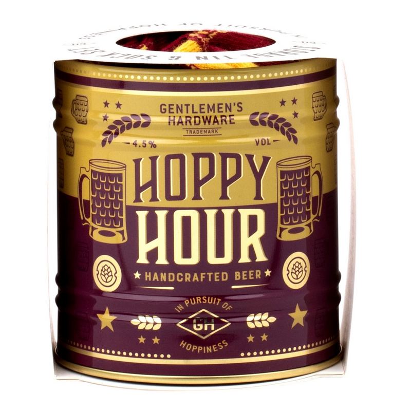 Gentlemen's Hardware Socks In A Beer Can front