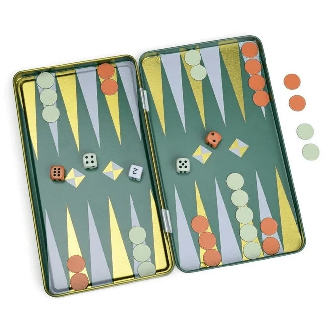 Gentlemen's Hardware Travel Backgammon GEN851 open