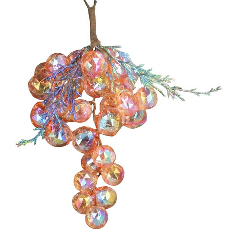 Gisela Graham Acrylic Grape Bunch Coral 12157 main