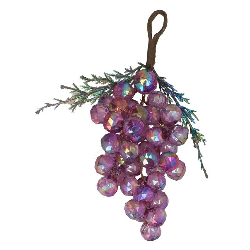 Gisela Graham Acrylic Grape Bunch Purple 12161 main