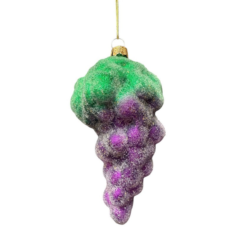 Gisela Graham Beaded Glass Purple Grapes Bunch Decoration 01271 main