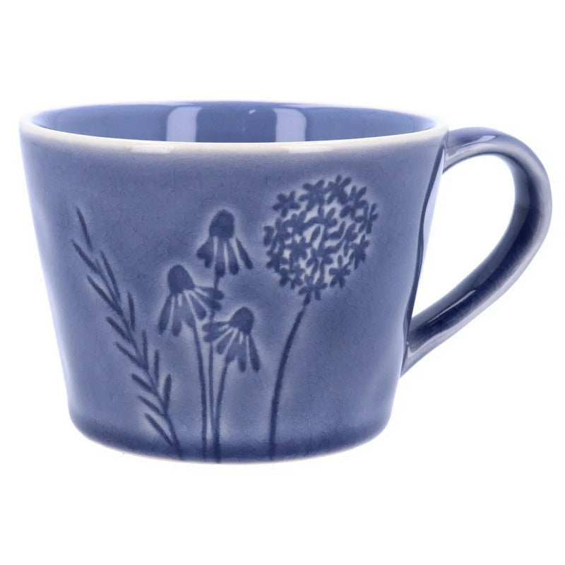 Gisela Graham Blue Meadow Stoneware Mug 81457 front