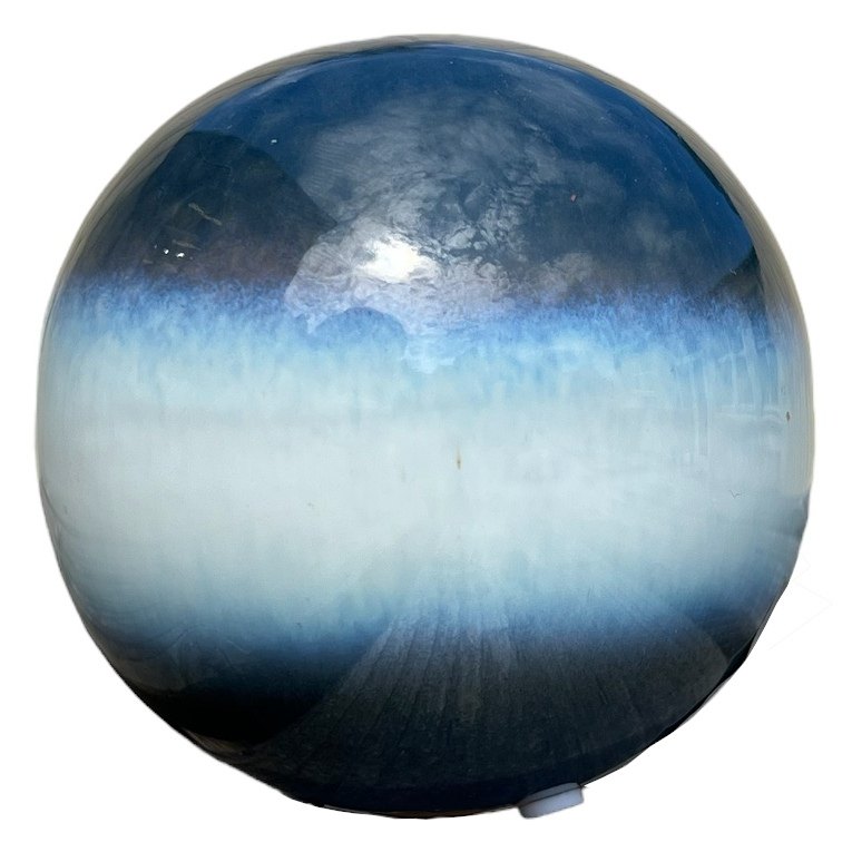 Gisela Graham Blue Ombre Ceramic Ball 30571 front