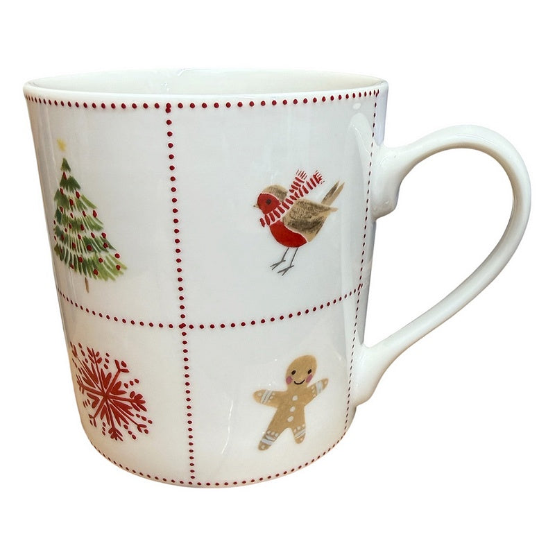 Gisela Graham Bone China Mug Nordic Icons Boxed 38532 front