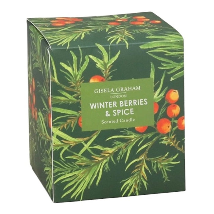 Gisela Graham Botanical Berry Boxed Scented Candle Large 50970 box