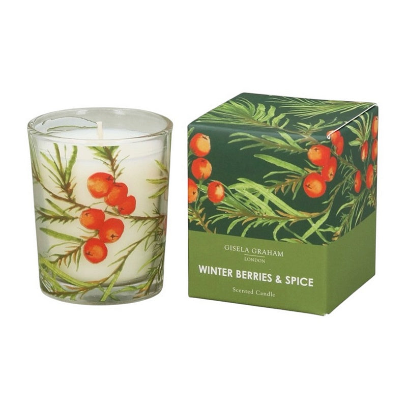 Gisela Graham Botanical Spray Boxed Scented Candle Mini 50902 main
