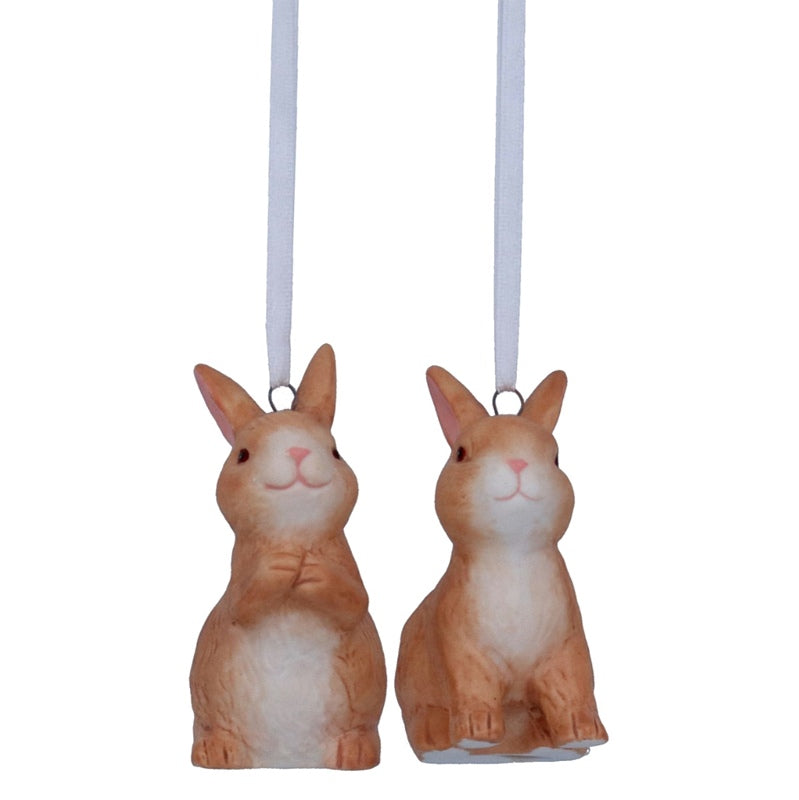 Gisela Graham Brown Ceramic Bunny 85278 front