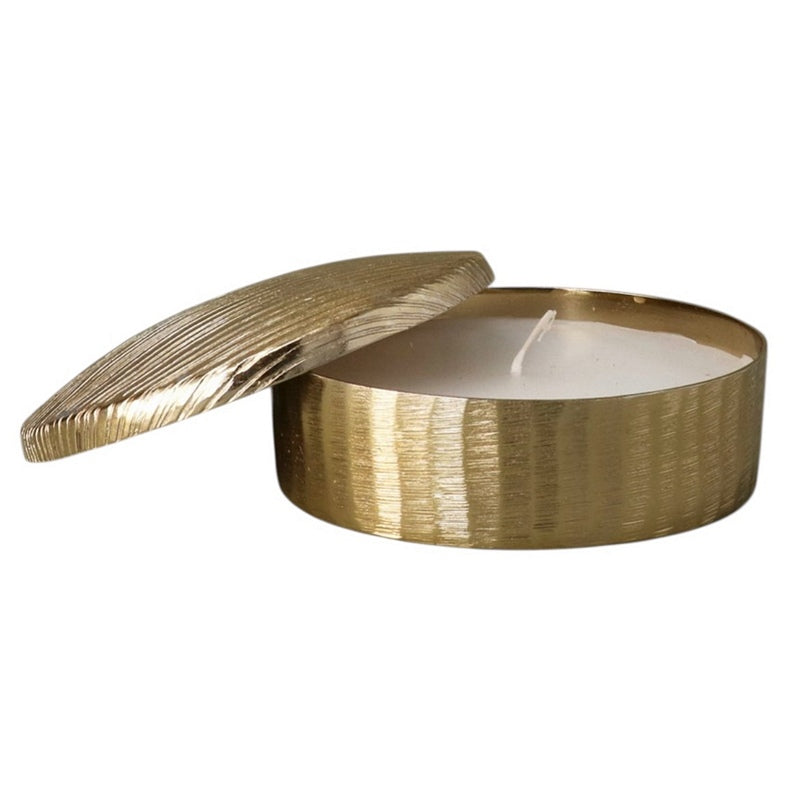 Gisela Graham Candle in Gold Pot with Lid main