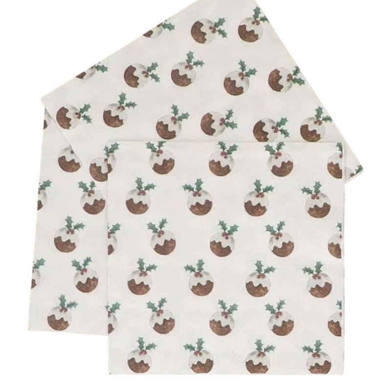 Gisela Graham Christmas Pudding Napkins 37469 contents