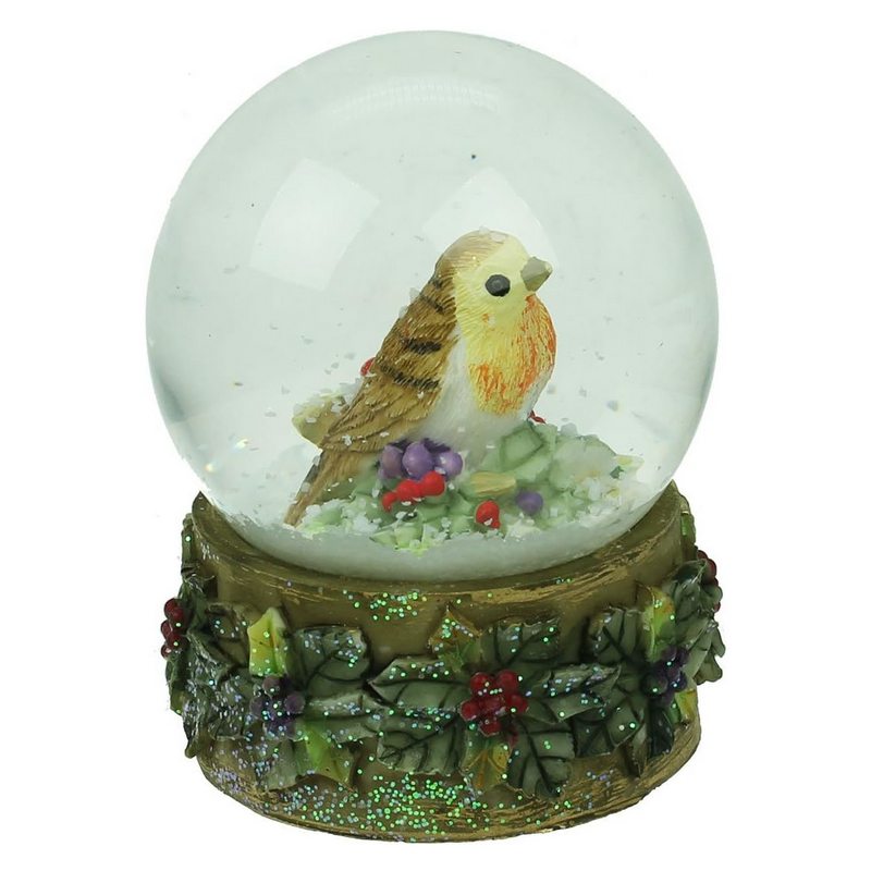 Gisela Graham Christmas Robin Snow Dome 30816 main