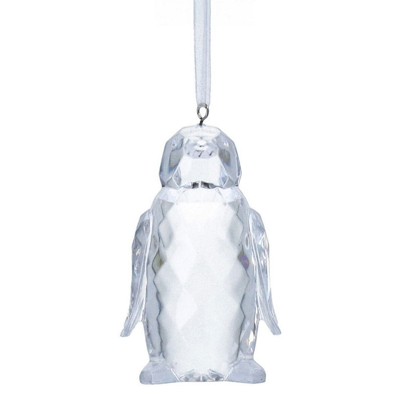 Gisela Graham Clear Acrylic Penguin Decoration 17613 front