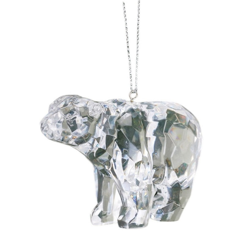 Gisela Graham Clear Acrylic Polar Bear Decoration 17614 main