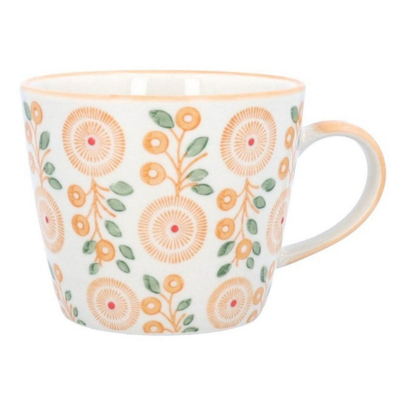 Gisela Graham Coral Bellis Daisy Stoneware Mug front