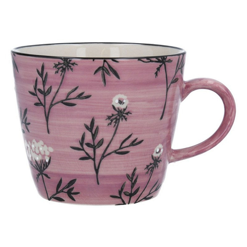 Gisela Graham Dusky Mauve Cow Parsley Stoneware Mug 30084 main