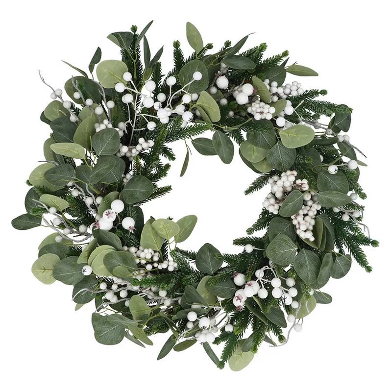 Gisela Graham Eucalyptus & White Berries Wreath 40092 main